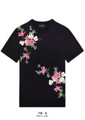 FesFas flowers-print T-shirt | Black