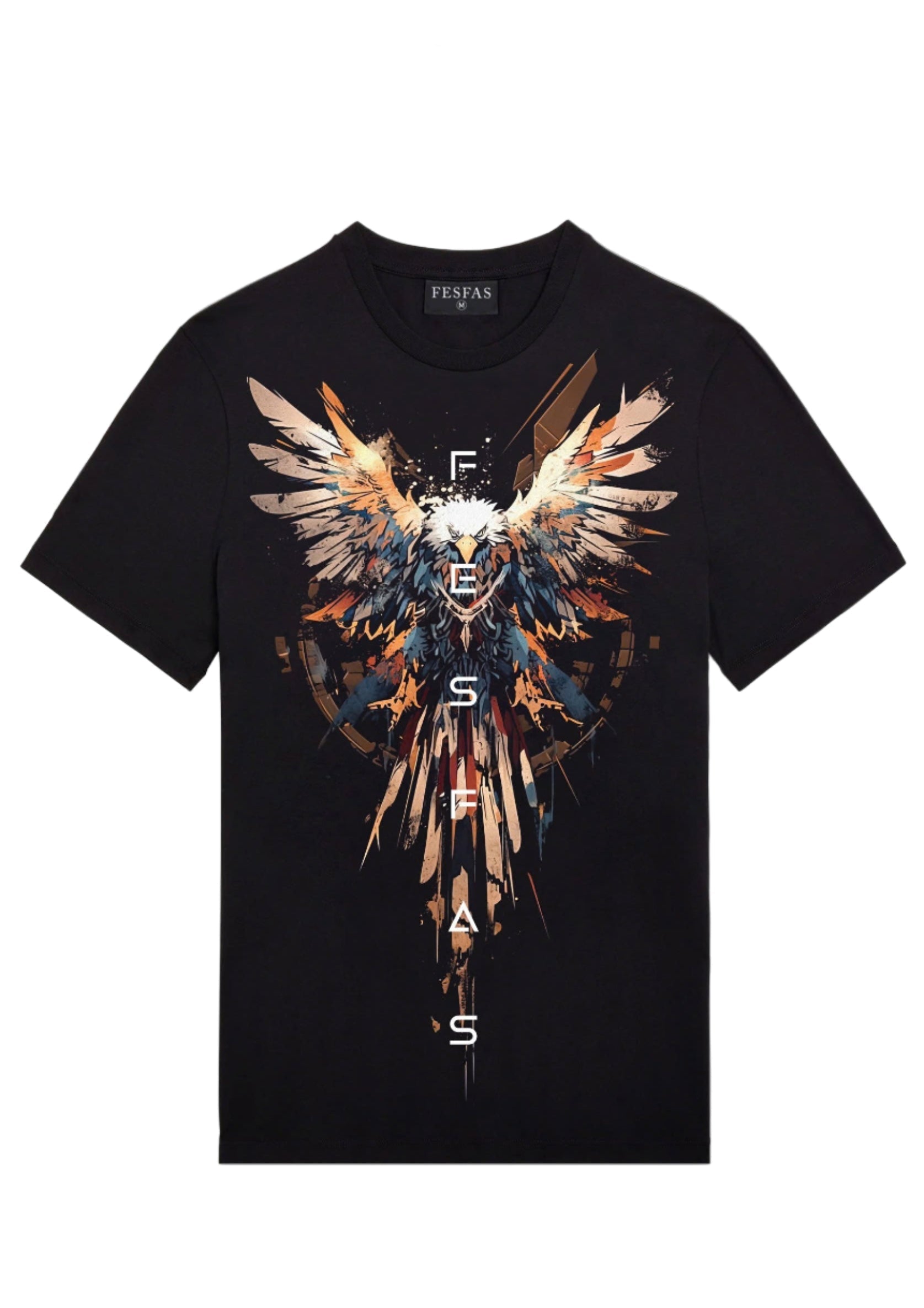 FesFas eagle-print T-shirt | Black