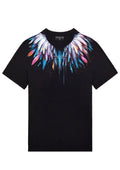 FesFas feathers-print T-shirt | Black | Men