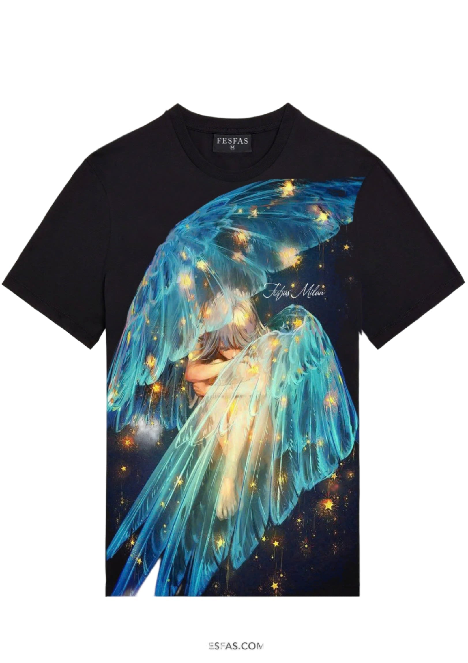 FesFas fairy-print T-shirt | Black