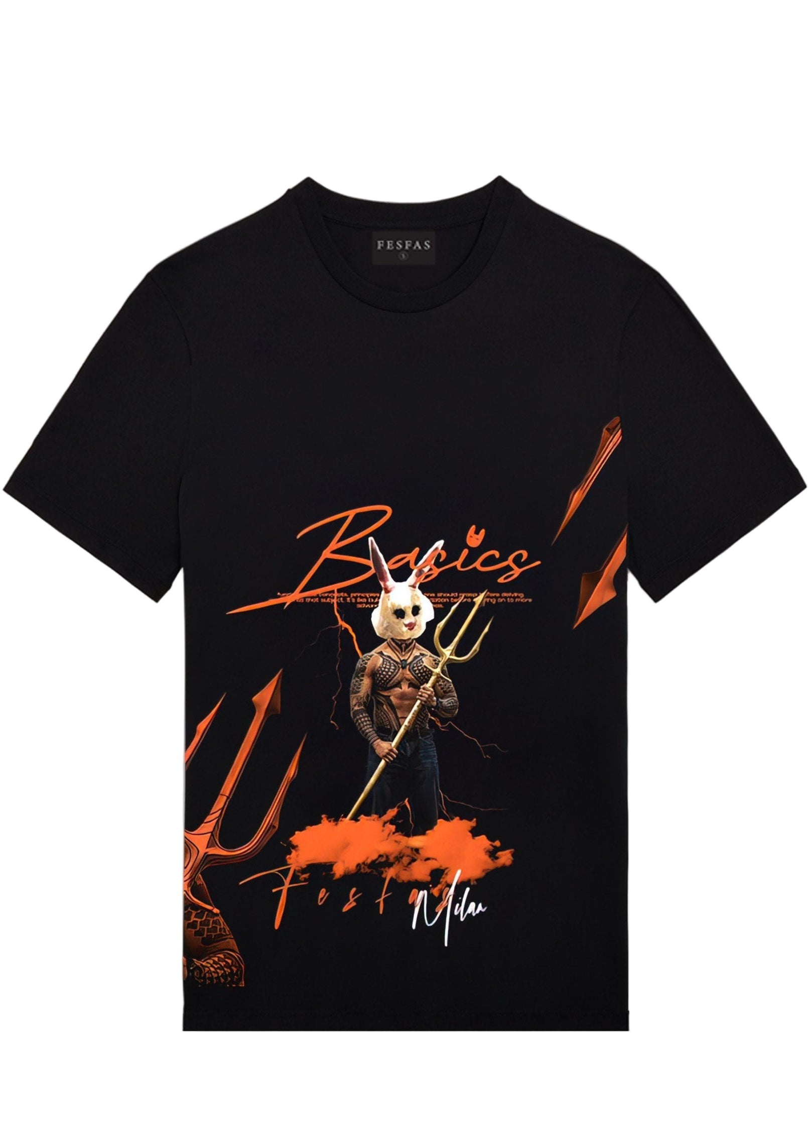 FesFas graphic-print T-shirt | Black