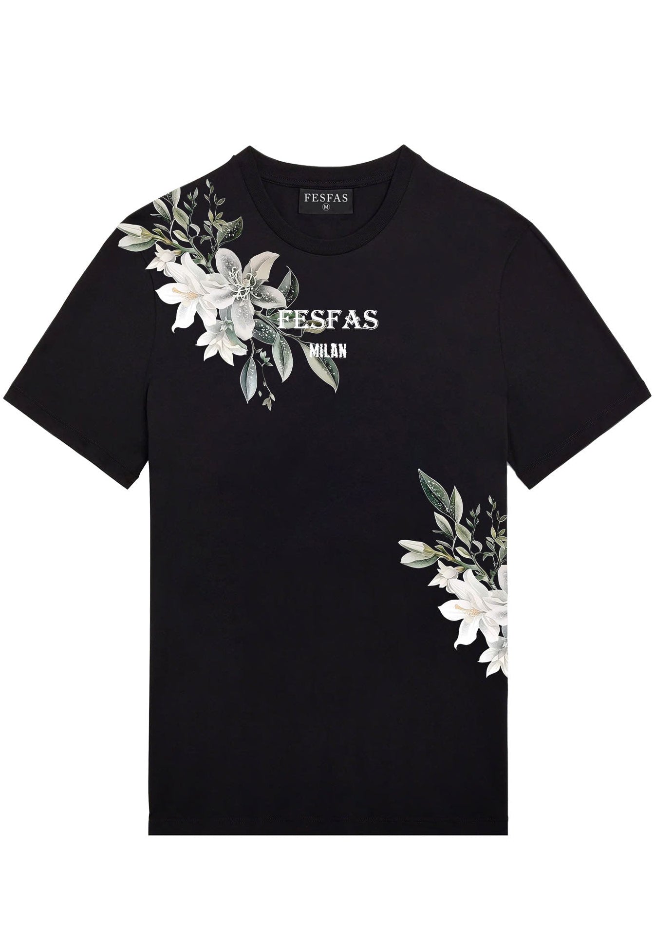 FesFas lily-print T-shirt | Black | Men