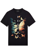FesFas butterflies-print T-shirt | Black