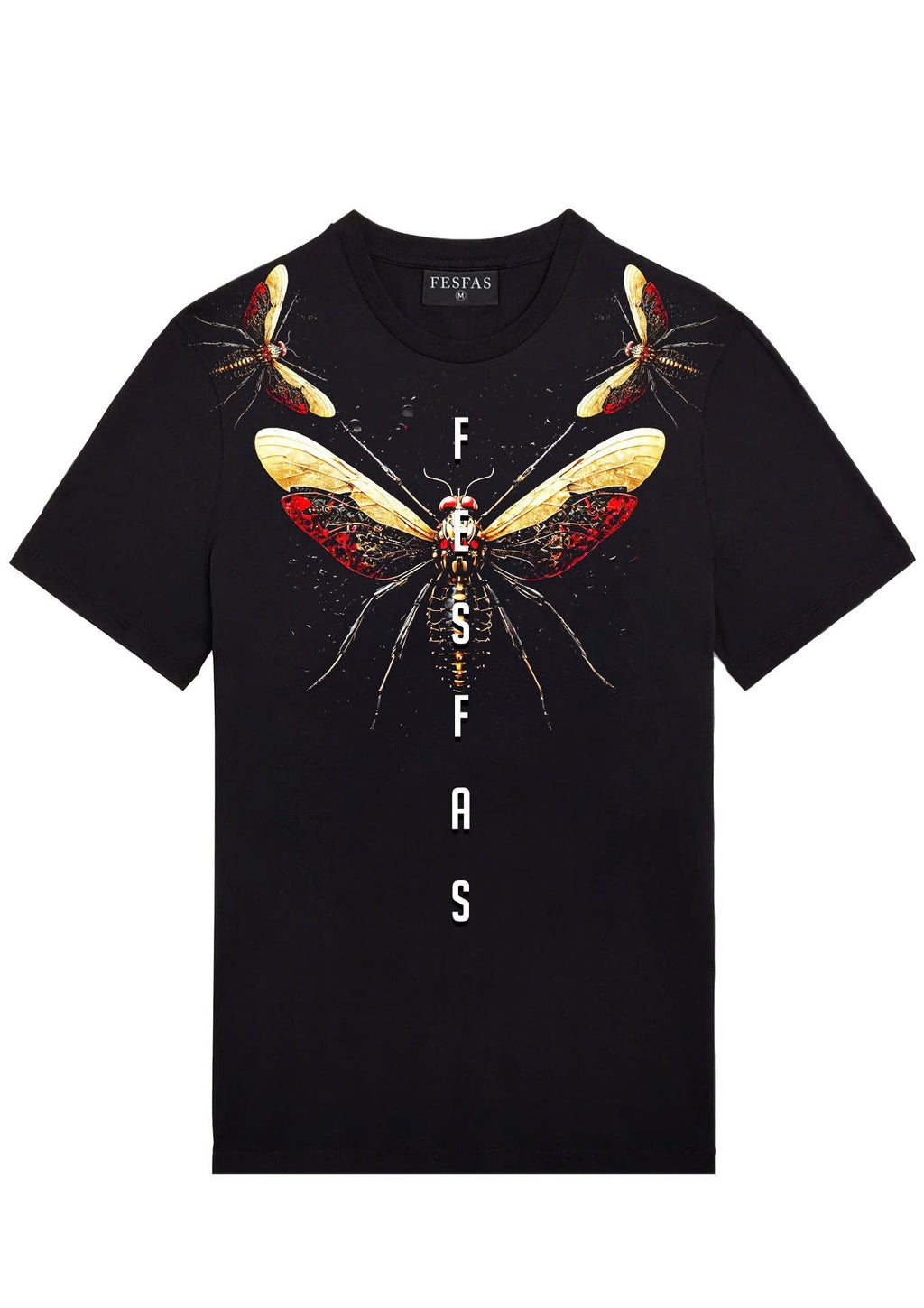 FesFas dragonfly-print T-shirt | Black