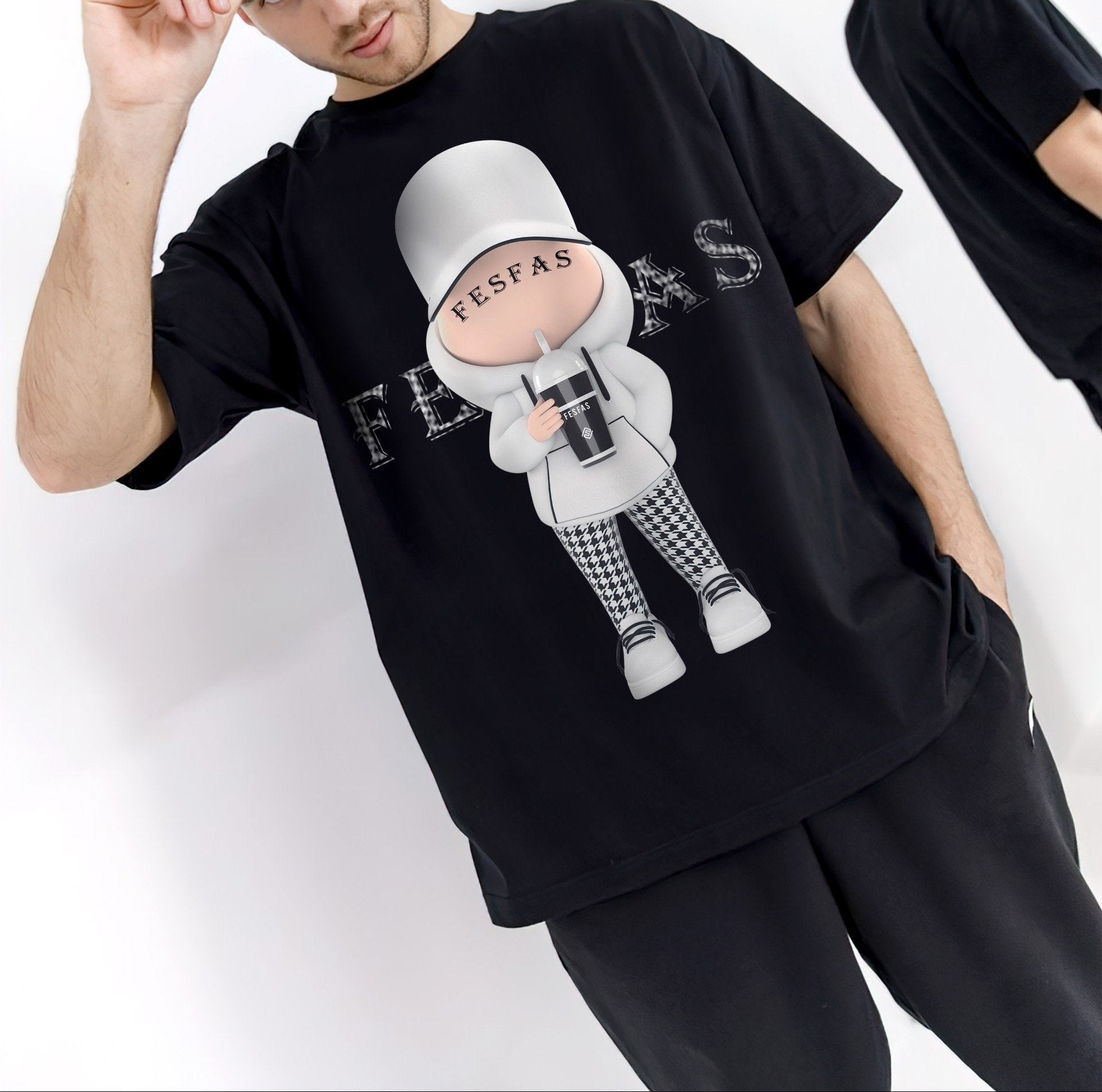 FesFas Cool Boy-print T-shirt | Black