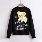 FesFas Bear-print Sweatshirt | Black