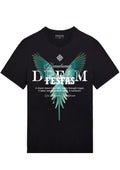 FesFas bird-print T-shirt | Black