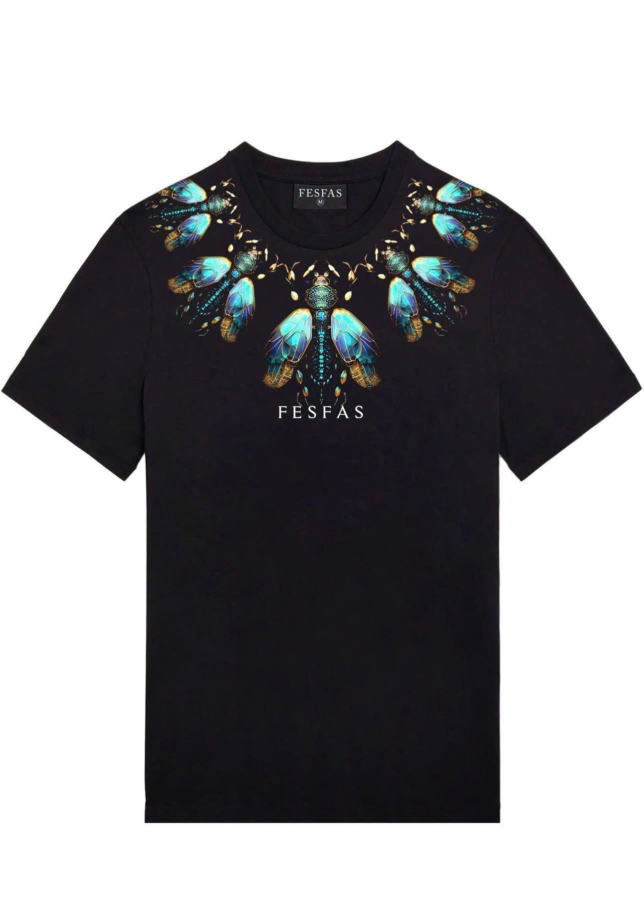 FesFas beetles-print T-shirt | Black