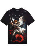 FesFas angle demon-print T-shirt | Black