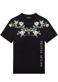 FesFas flowers-print T-shirt | Black