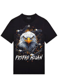 FesFas eagle-print T-shirt | Black