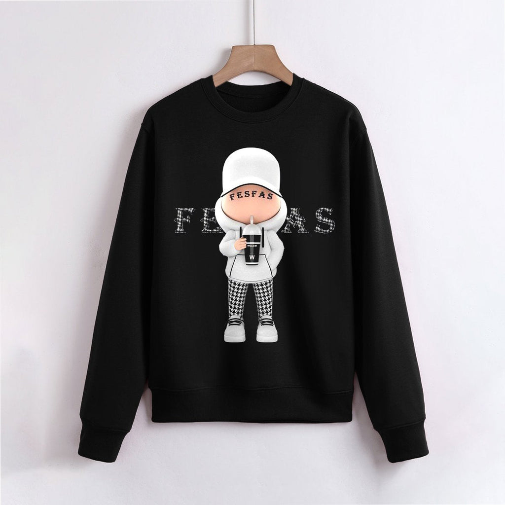 FesFas Cool-boy-print Sweatshirt | Black