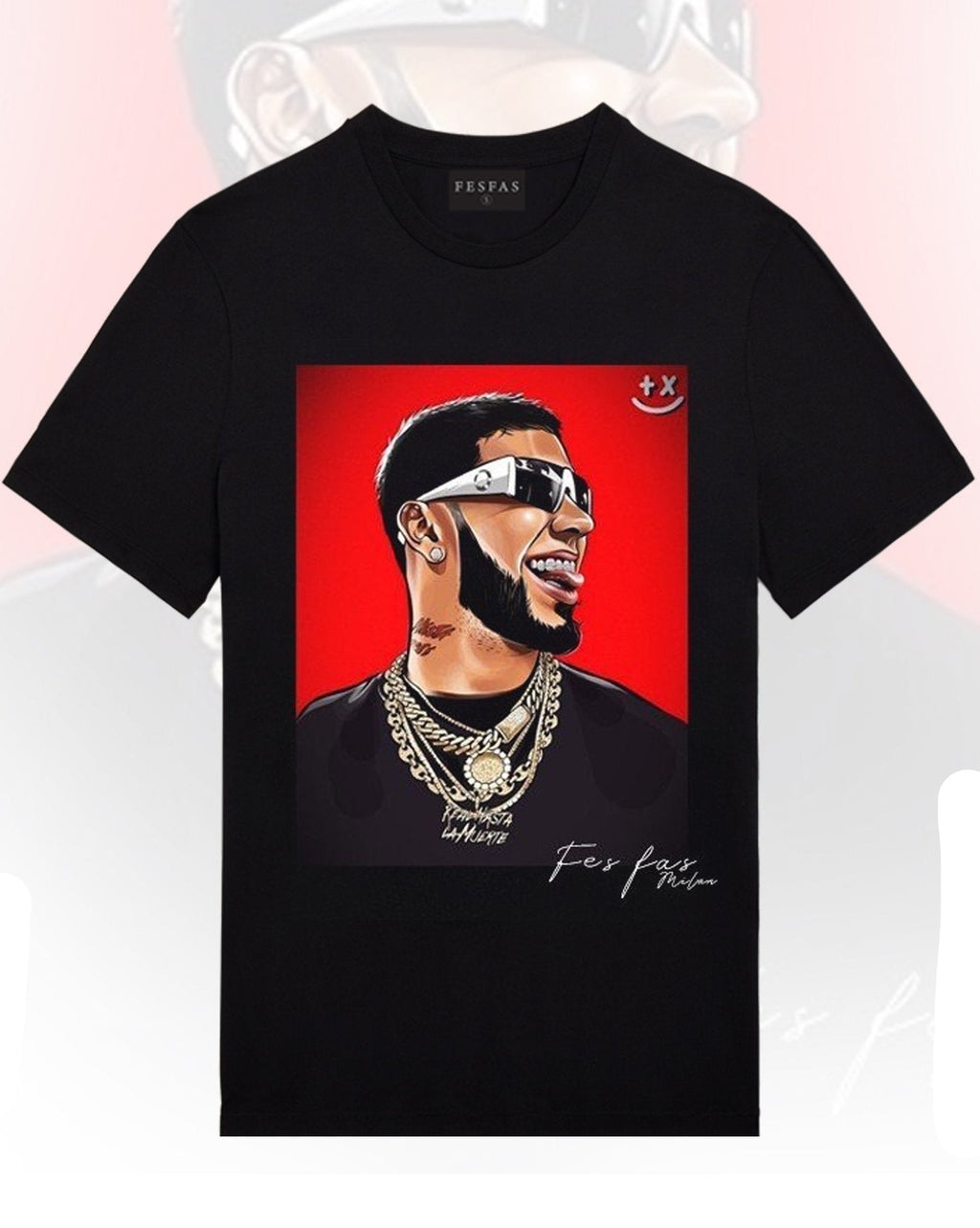 FesFas Playful-print T-shirt | Black