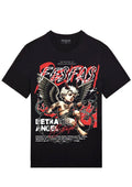 FesFas betrayed angel-print T-shirt | Black
