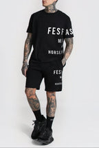 FesFas graphic-print T-shirt | Black