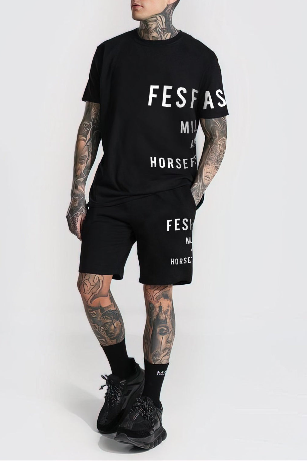 FesFas graphic-print T-shirt | Black