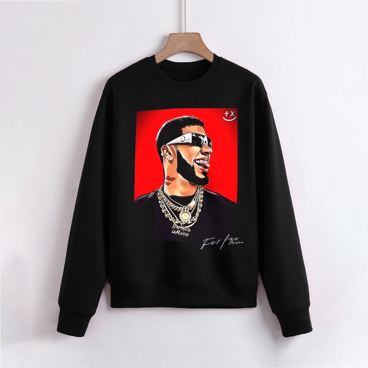 FesFas Swag-print Sweatshirt | Black