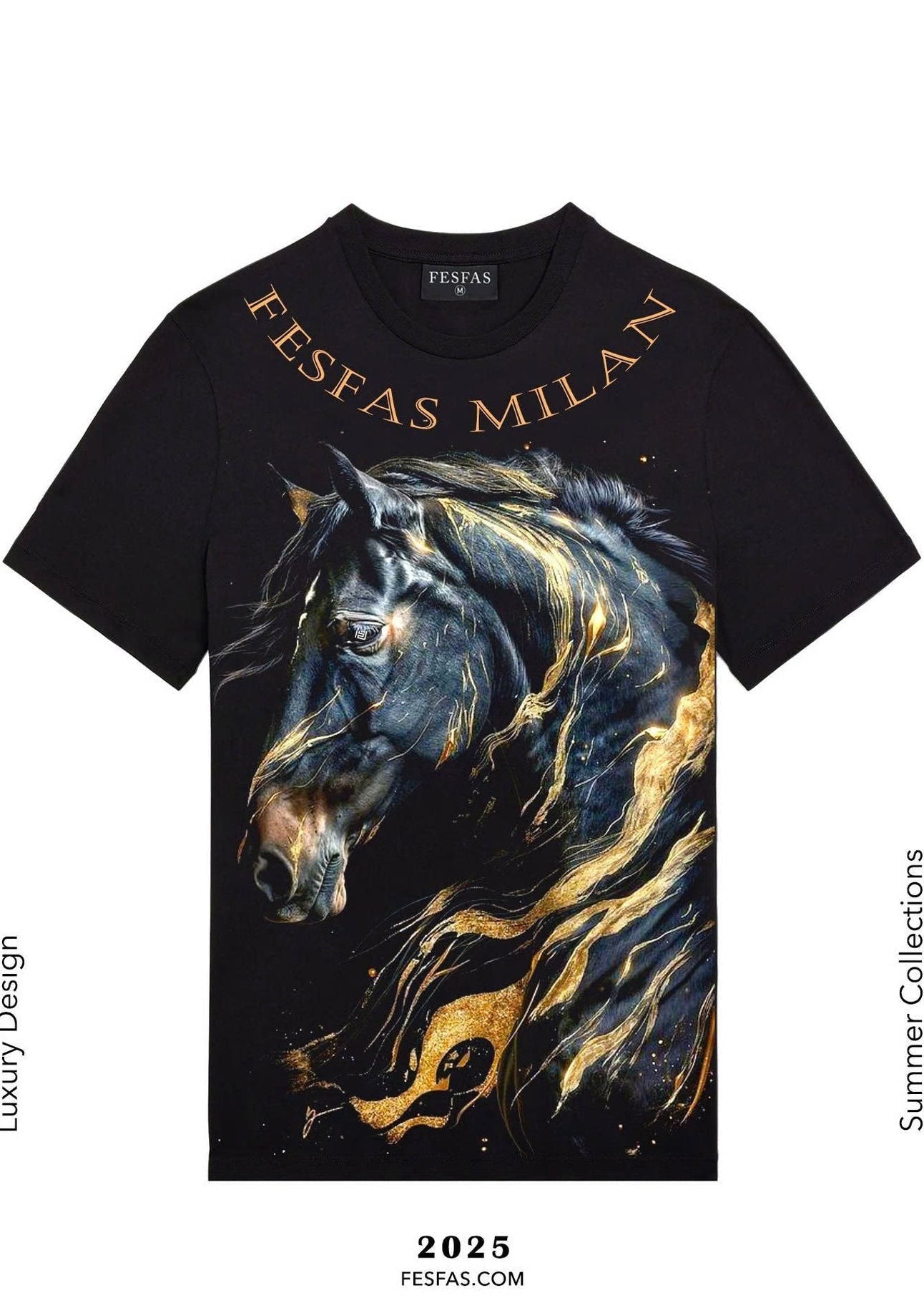 FesFas horse-print T-shirt | Black