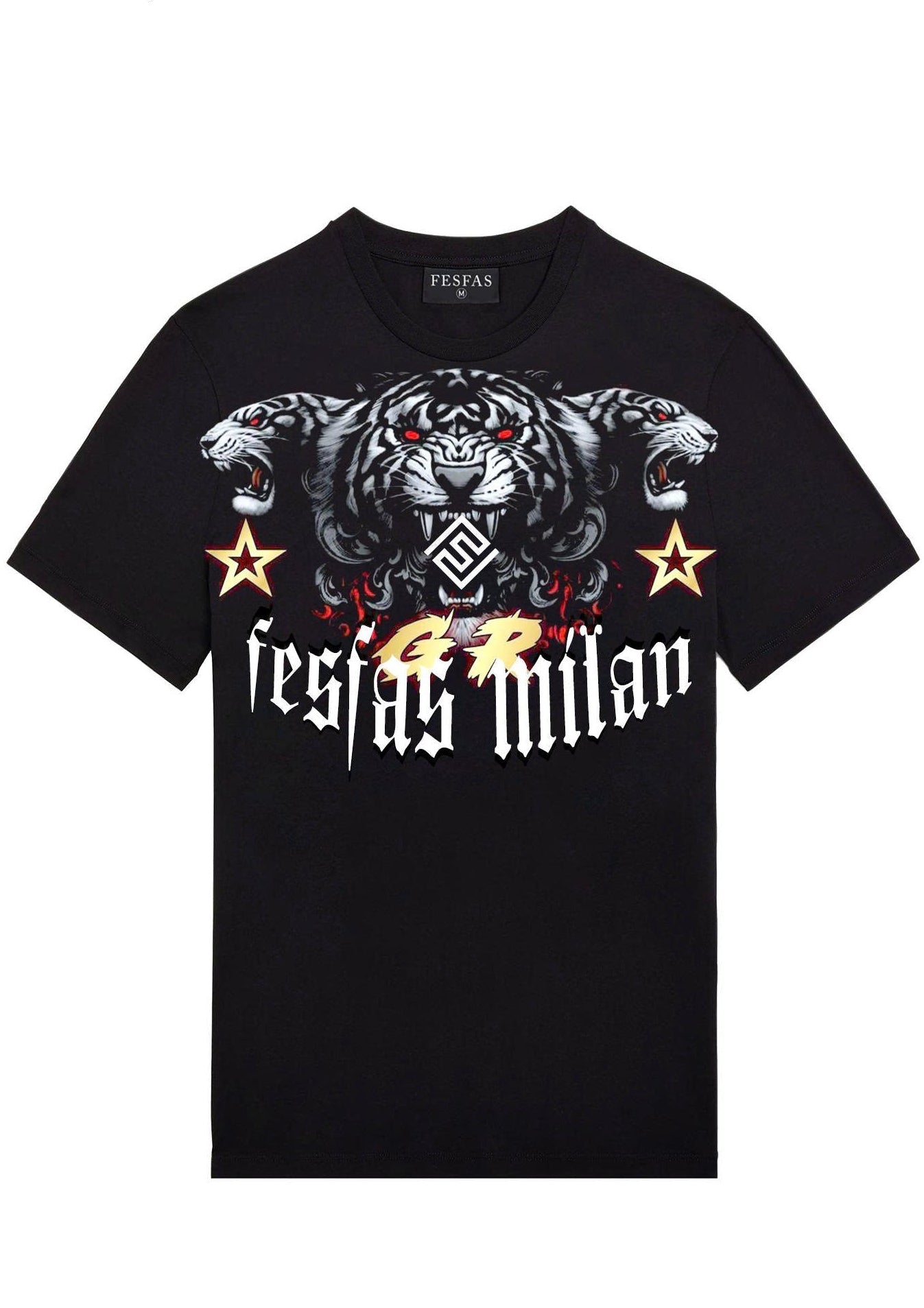 FesFas tiger-print T-shirt | Black