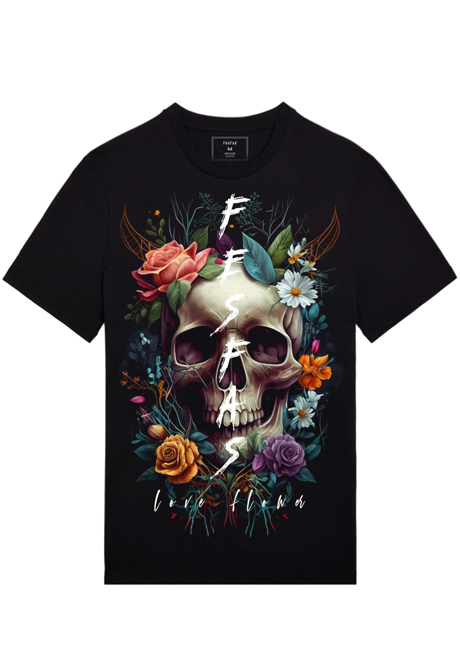 FesFas Floral-print T-shirt | Black