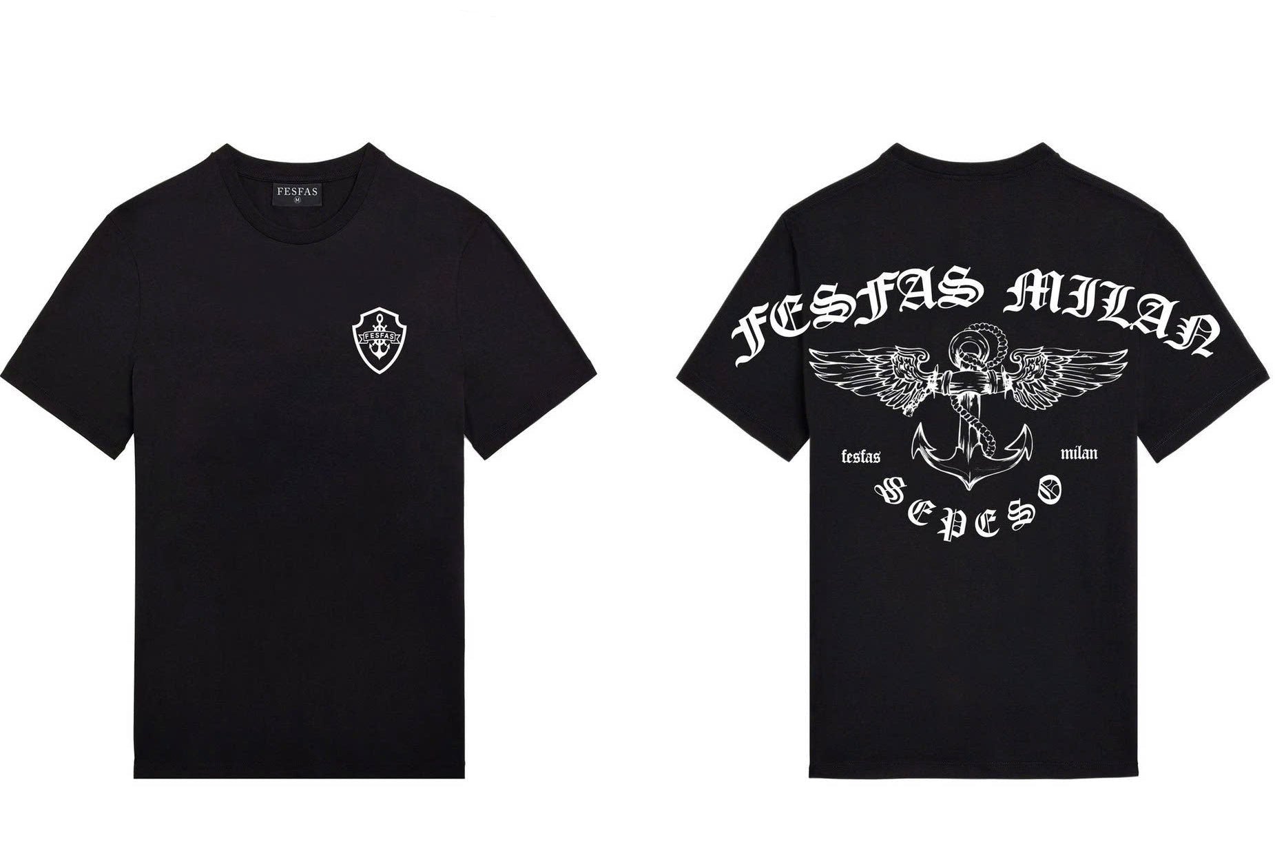 FesFas Anchor-print T-shirt | Black | Men