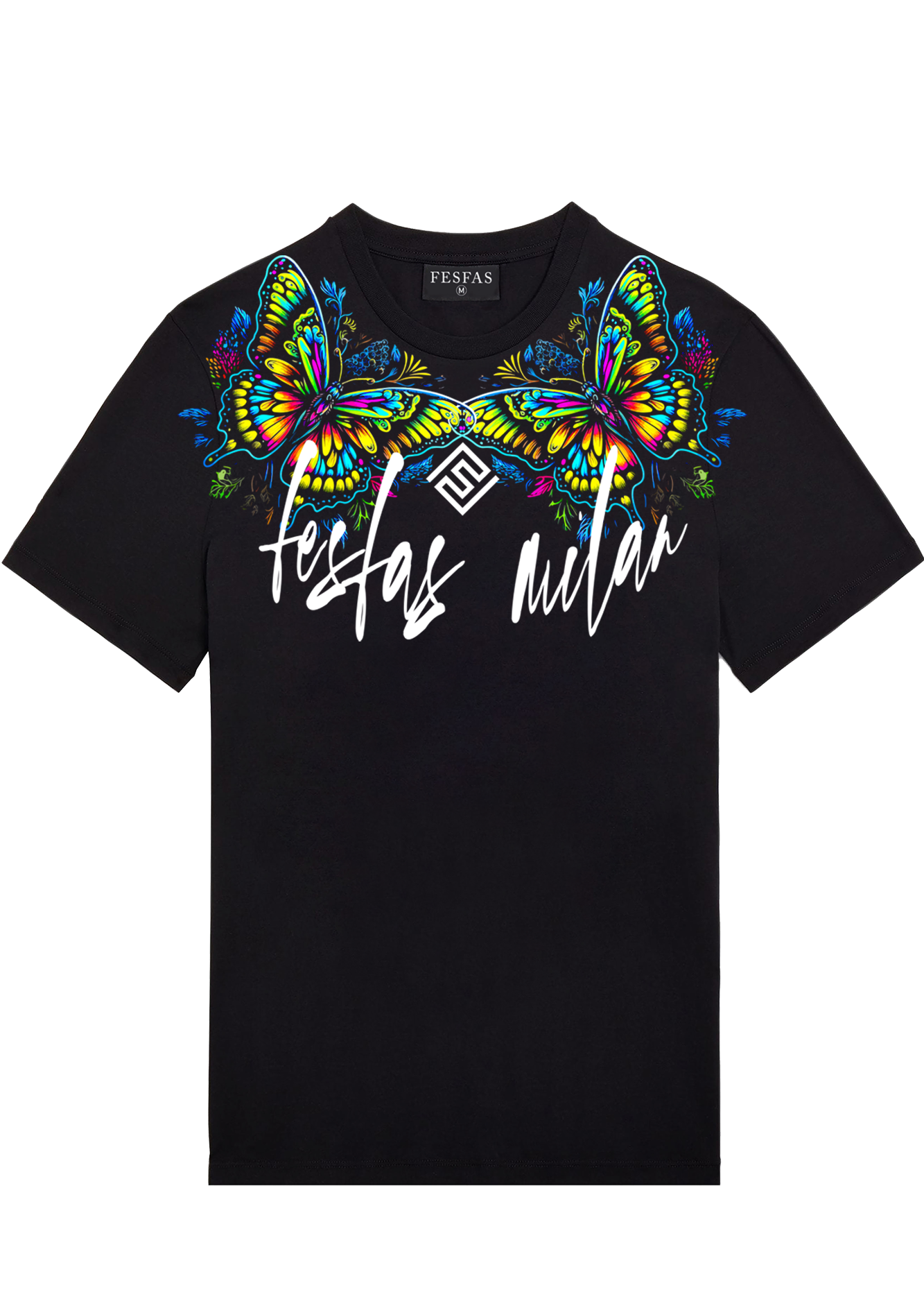 FesFas butterfly-print T-shirt | Black | Men