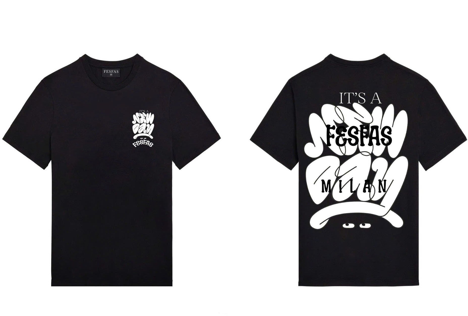 FesFas graphic-print T-shirt | Black | Men