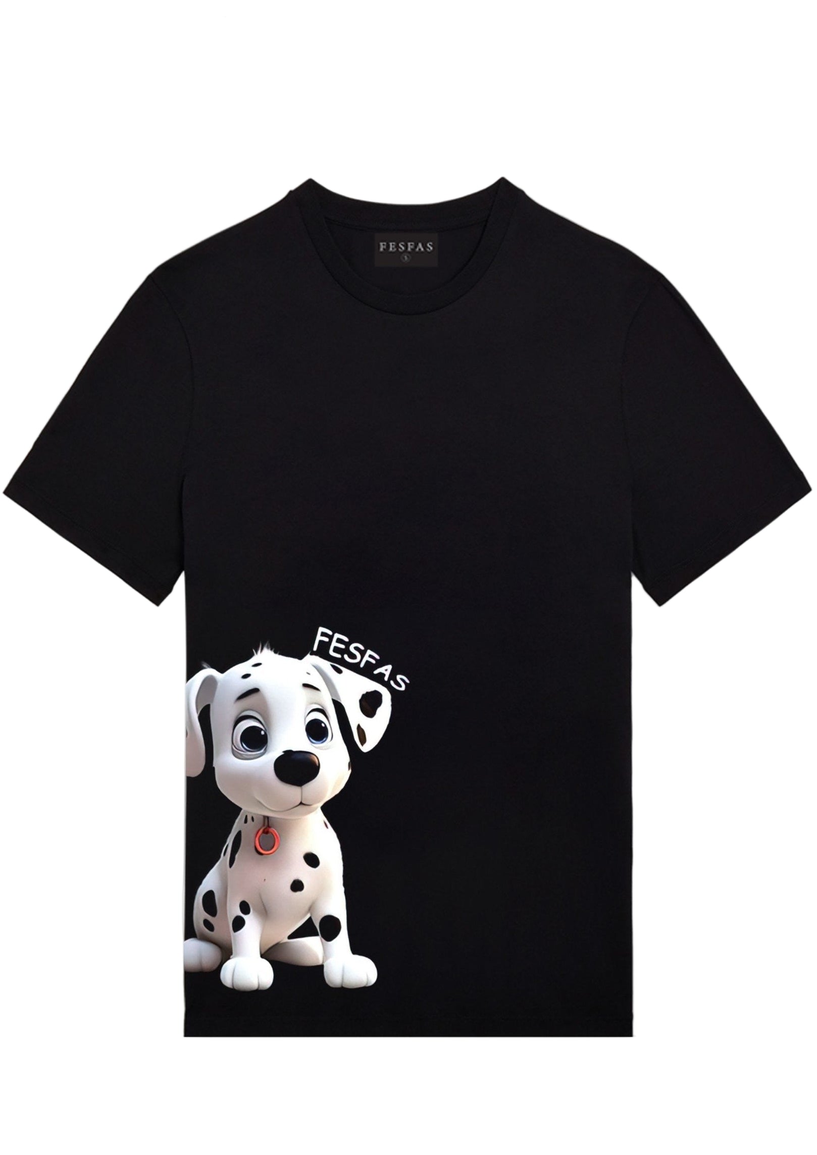 FesFas dalmatian-print T-shirt | Black