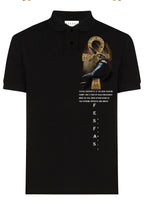 FesFas Anubis-print Polo Shirt | Black