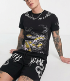 FesFas anaconda-print T-shirt Set | Black