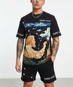 FesFas painting-print T-shirt Set | Black