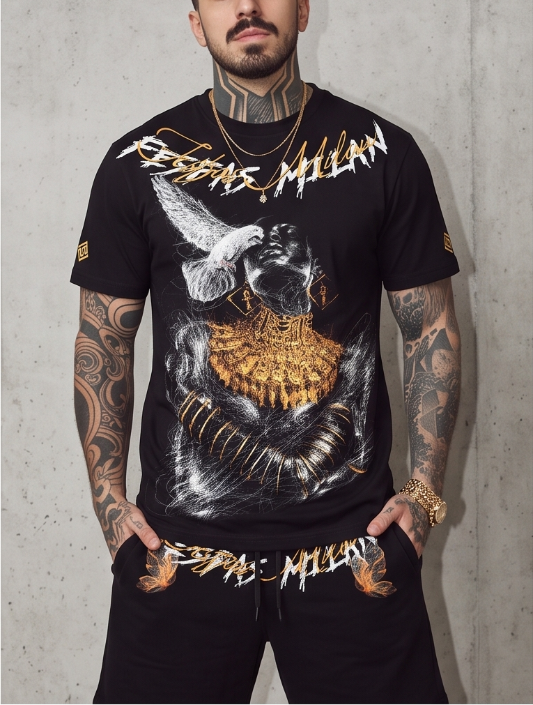 FesFas graphic-print T-shirt Set | Black