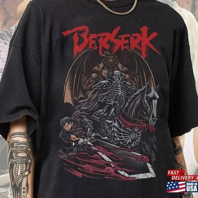 Berserk T-Shirt Japanese Anime Manga Shirt Menswear Top Hoodie, Sweatshirt | GrindPrints.com