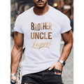 Big & Tall Men's 'Brother, Uncle, Legend' Graphic Tee - Casual Short Sleeve T-Shirt for Summer, Breathable Cotton,...