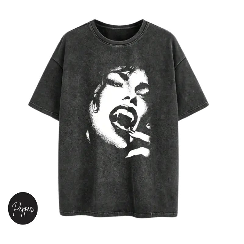 Bloodthirsty Beauty Vintage Graphic Tees, Crew Neck, Size S- 3XL, Menswear Top, Womenswear Top Underwear Streetwear A6...