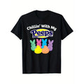 Chillin' with My Peeps Black Easter T-Shirt