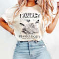 Comfort Colors Women's Graphic T-Shirt - Fantasy Readers Society Short Sleeve Casual Cotton Top