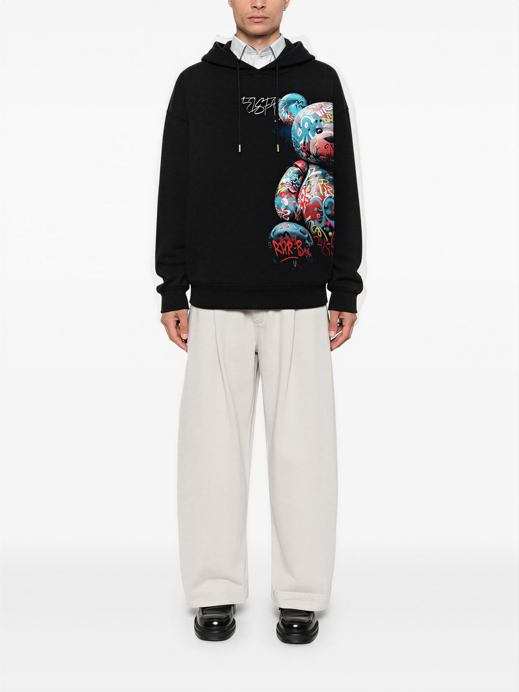 FesFas teddy bear-print Hoodie | Black