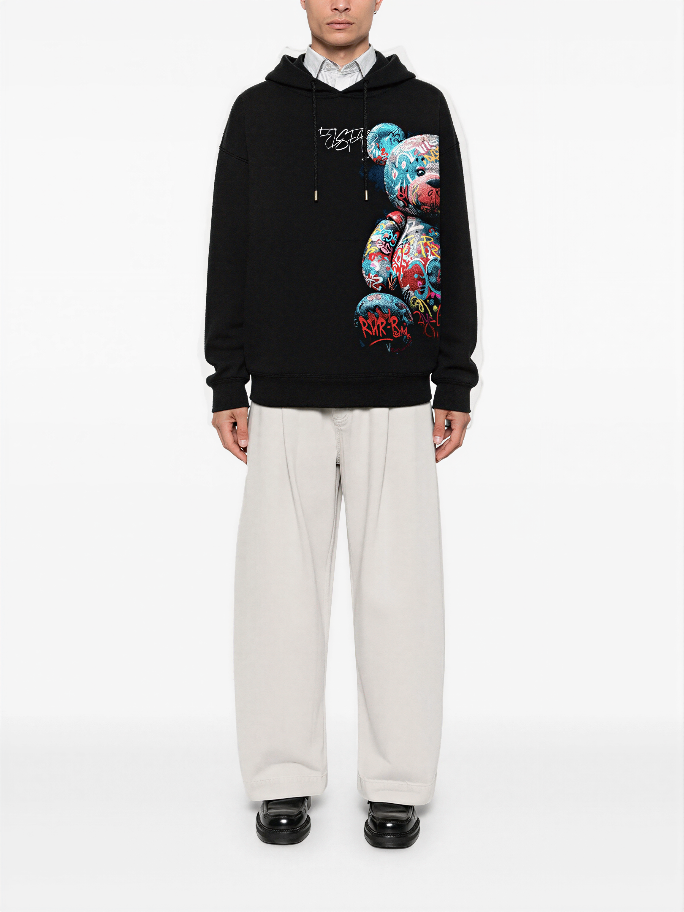 FesFas teddy bear-print Hoodie | Black