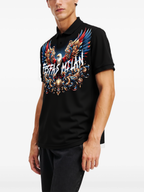 FesFas royal eagle-print Polo Shirt | Black