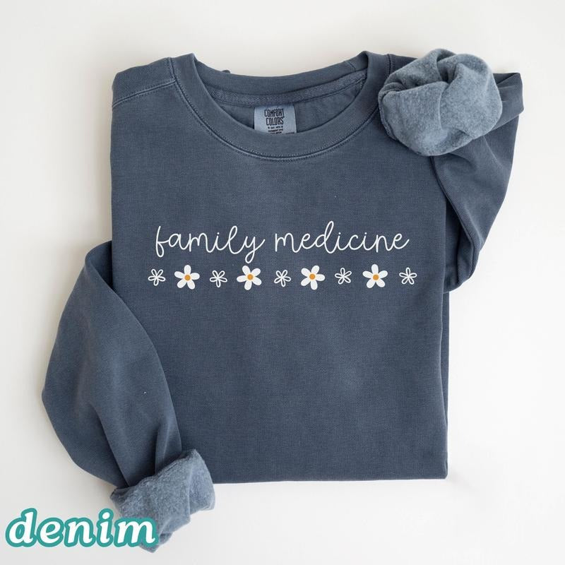 Family Medicine Comfort Colors Sweatshirt, Family Nurse Practitioner Sweater, CMA Crewneck, Family Med Nurse Sweatshirt,...