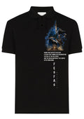 FesFas Guide Of Souls-print Polo Shirt | Black