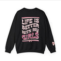 Girl Mom Pullover Crewneck, Double Sided with Sleeve Design, Girl Mama Sweatshirt, Mom Sweatshirts for Summer, Mom...