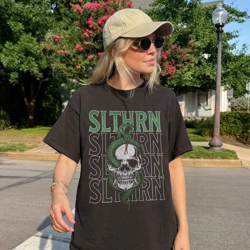 Green House Shirt | Vintage Band Tee Malfoy Shirt Potter Dark Arts Clothes Bookish Merch Oversized Pottery Universal T...