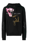 FesFas pink panther-print Hoodie | Black