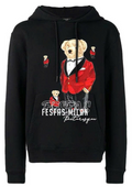 FesFas Bear-print Hoodie Set | Black
