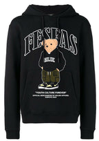 FesFas Bear-print Hoodie Set | Black