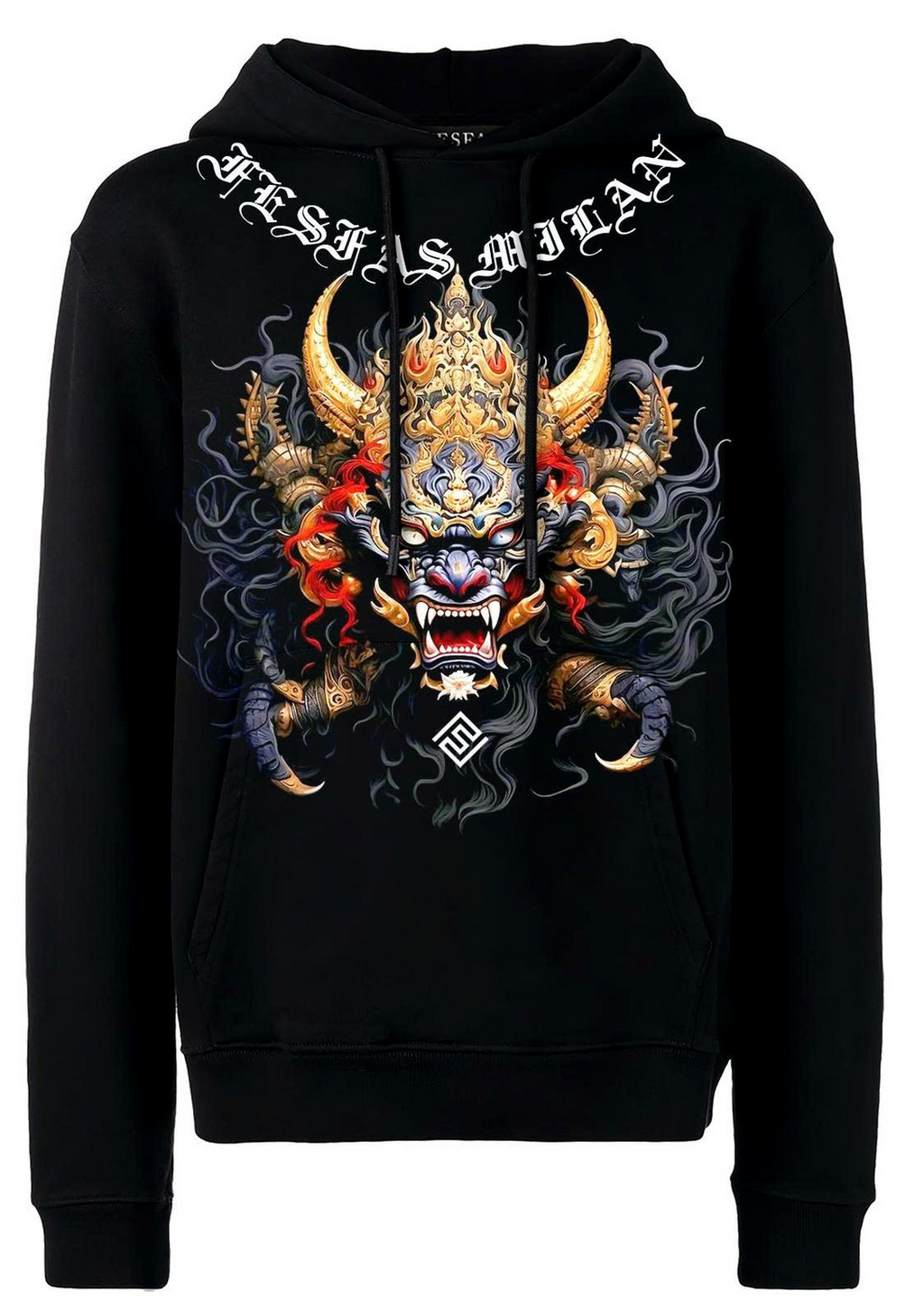 FesFas Tattoos-print Hoodie Set | Black