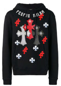 FesFas Cross-print Hoodie Set | Black