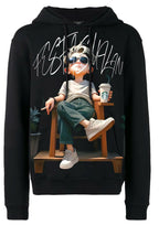 FesFas Boy-print Hoodie Set | Black